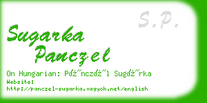 sugarka panczel business card